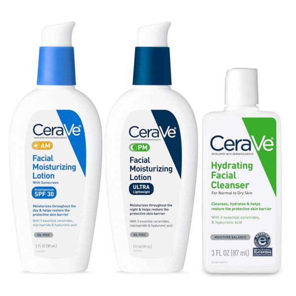 Cerave AM Face Moisturizer with SPF, PM Face Moisturizer