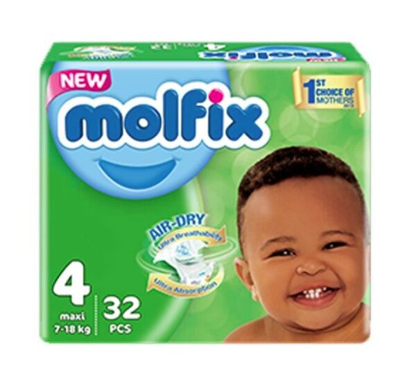 Molfix Maxi Diaper Size 4 Twin Pack - 32 x1