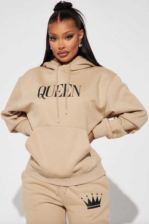 Family Goals Women's Queen Hoodie - Taupe