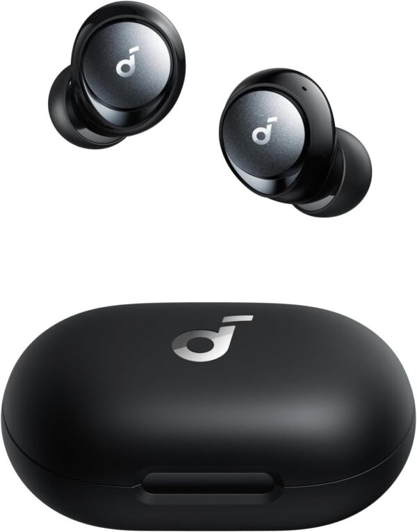 by  Space A40 Adaptive Active Noise Cancelling Wireless Earbuds, Reduce Noise by up to 98%, Ultra Long 50H Playtime, 10H Single Playtime, Hi-Res Sound, Comfortable Fit, Wireless Charge