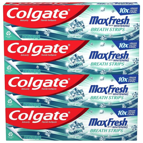 Max Fresh Whitening Toothpaste  6.3 Ounce (Pack of 4)