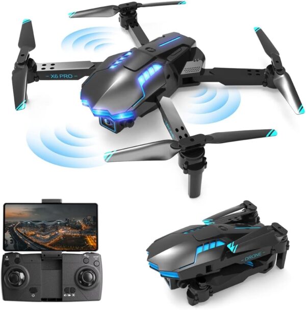 Drone with Camera 1080P for Kids and Adults, RC Quadcopter Foldable FPV Drone for Beginners