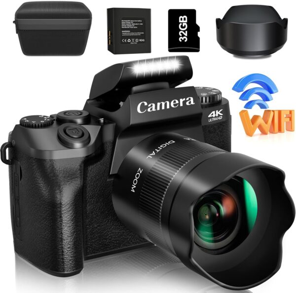 Saneen Digital Camera, 4K Cameras for Photography & Video
