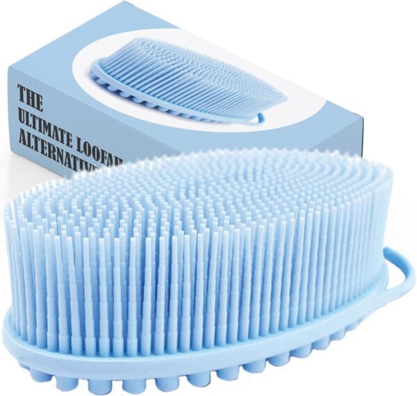 Body Scrubber, Dual-Sided Silicone Body Scrubber – Gentle Body Brush & Soothing Massager