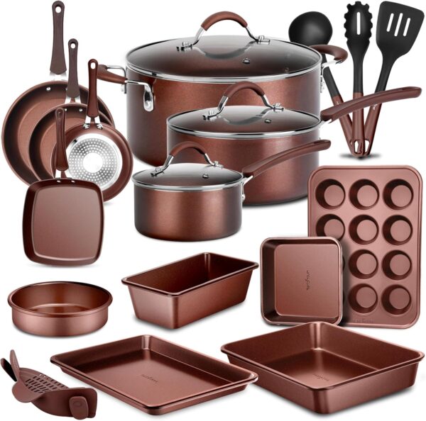 20 Piece Professional Home Kitchen Cookware and Bakeware