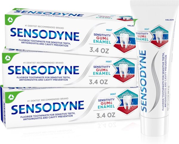 Sensodyne Toothpaste Sensitivity Gum and Enamel - 3.4 Ounces X 3