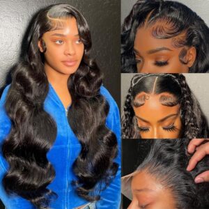 13X6 Lace Front Wigs Human Hair 180 Density Body Wave HD Lace Frontal Wigs