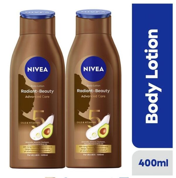 NIVEA Radiant & Beauty Advanced Care Body Lotion For Women - 400ml - Pack Of 2