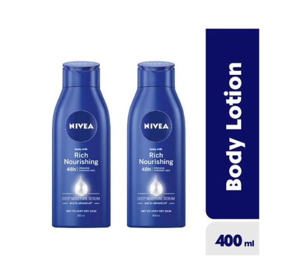 NIVEA Rich Nourishing Body Lotion For Women- 400ml (Pack Of 2)