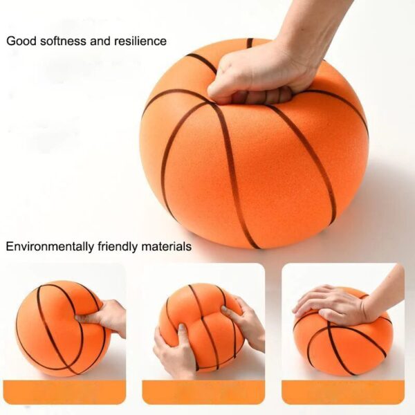 Silent Basketball: High-density soft PU foam, noiseless and squeezable.