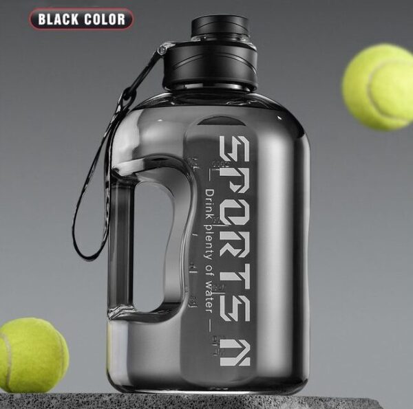 1700ml High Capacity Sports Water Bottle - Black