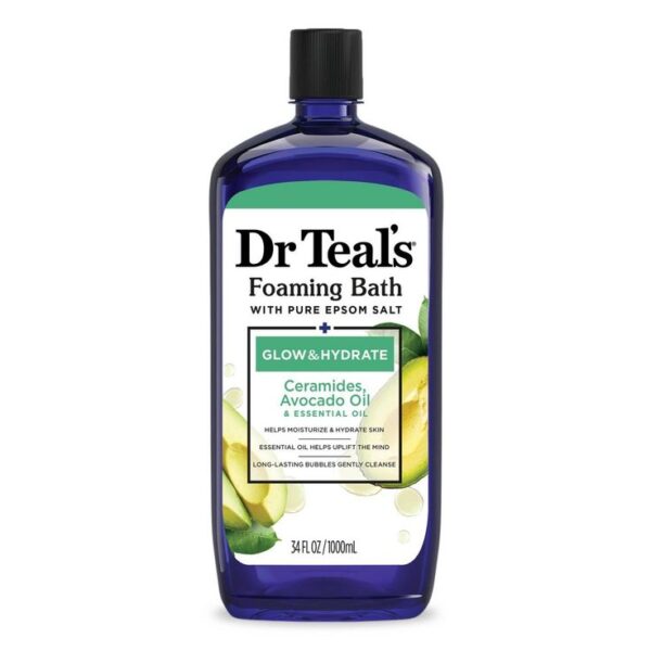 Dr Teal's Glow & Hydrate Foaming Bath + Avocado Oil, 1000ml