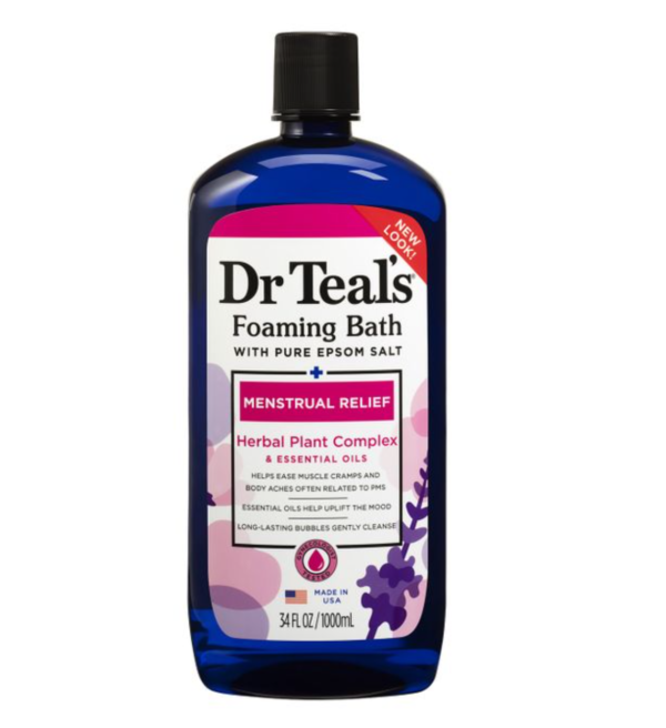 Dr Teal's Epsom Salt Foaming Bath Menstrual Relief, 1000ml