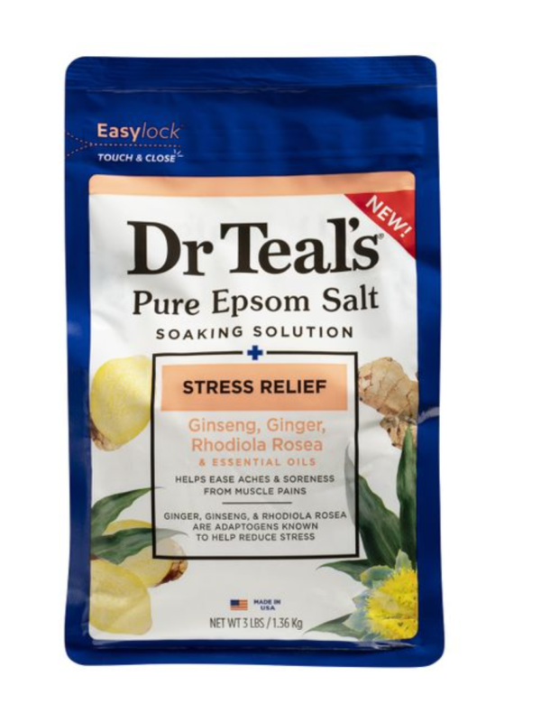 Dr Teal's Stress Relief, Ginseng & Ginger Salt Soak, 1.36Kg