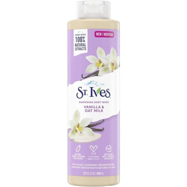 St. Ives Body Wash Pampering Vanilla & Oat Milk 650 ml