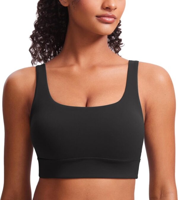 Square Neck Padded Sports Bra (Medium)