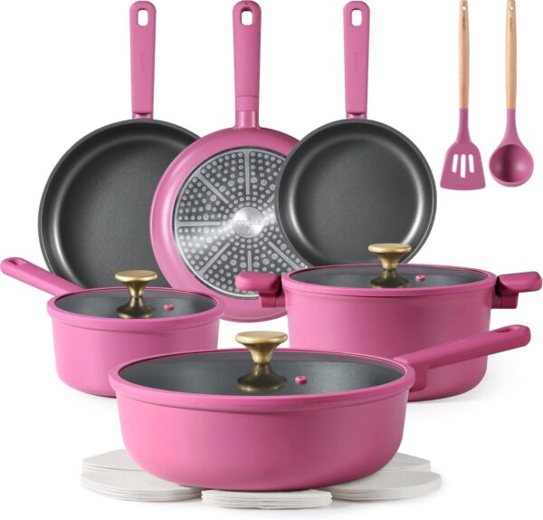 CAROTE 16-Piece Nonstick pots, pans, frying pans & saucepans