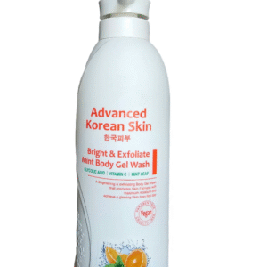 ADVANCED KOREAN SKIN -Bright and Exfoliate (Glycolic, Vitamin C & Mint leaf) Body Gel Wash 42.3 oz 1200ml